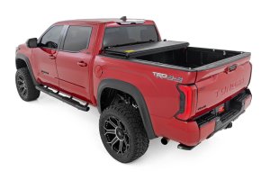 Toyota Tundra Bed Cover - Rough Country - Hard Low Profile, Tri-Fold, Cargo Management - '22-'25 Toyota Tundra Bed Cover - Rough Country - Hard Low Profile, Tri-Fold, Cargo Management - '22-'25